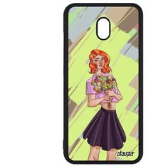 Чехол на смартфон Redmi 8A, "Девушка и цветы" Портрет Розы Utaupia