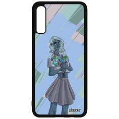 Чехол на смартфон Samsung Galaxy A70, "Девушка и цветы" Модель Портрет Utaupia