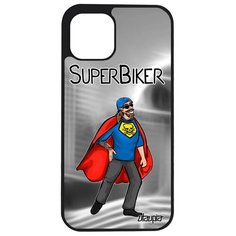 Чехол на смартфон iPhone 12, "Супербайкер" Рисунок Шутка Utaupia