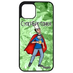 Чехол на смартфон Apple iPhone 12 pro, "Супербретонка" Комикс Рисунок Utaupia