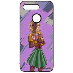 Чехол на смартфон Honor V20 / View 20, "Девушка и цветы" Розы Модель Utaupia