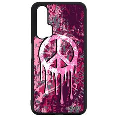 Чехол на смартфон Huawei Nova 5T, "Peace and Love" Символ Мир и Любовь Utaupia