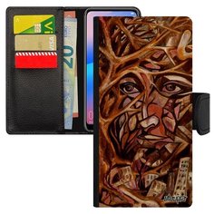 Чехол-книжка на смартфон Xiaomi Redmi 6a оригинальный дизайн Взгляд Лицо Стрит-арт Utaupia