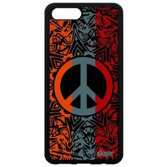 Чехол на смартфон Хонор V10 / View 10 оригинальный дизайн Peace and Love Мир и Любовь Utaupia