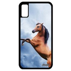 Чехол на смартфон iPhone XS, "Лошадь" Рысак Жеребец Utaupia