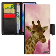 Чехол-книжка на смартфон Samsung Galaxy S8 французский дизайн Жираф Пятна Животное Utaupia