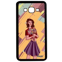 Чехол на смартфон Samsung Galaxy Grand Prime, "Девушка и цветы" Аниме Розы Utaupia
