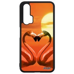 Чехол на смартфон Huawei Nova 5T, "Фламинго" Розовый Самец Utaupia