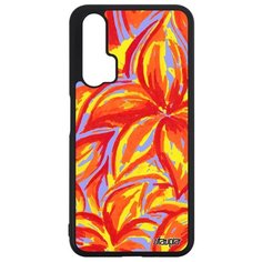 Чехол на смартфон Huawei Nova 5T, "Цветочный узор" Рисунок Акварель Utaupia