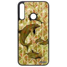 Чехол на смартфон P40 Lite E, "Дельфины" Морские Белуха Utaupia