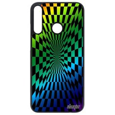 Чехол на смартфон Huawei P40 Lite E, "Иллюзия шахмат" Графика Квадраты Utaupia