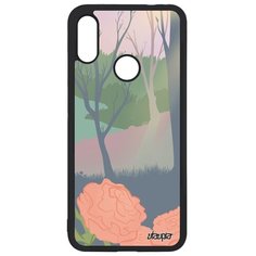 Чехол на смартфон Redmi Note 7, "Лесные розы" Пейзаж Озеро Utaupia