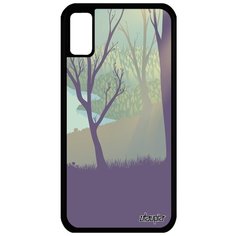 Чехол на смартфон Apple iPhone X, "Лесные розы" Пейзаж Розы Utaupia