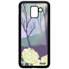 Чехол на смартфон Samsung Galaxy J6 2018, "Лесные розы" Природа Дерево Utaupia