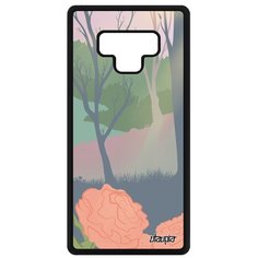 Чехол на смартфон Galaxy Note 9, "Лесные розы" Природа Дерево Utaupia