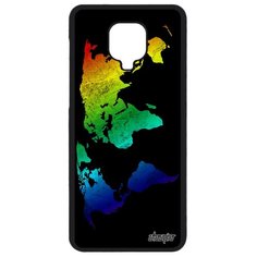 Чехол на смартфон Redmi Note 9 Pro, "Карта мира" Земля Материк Utaupia