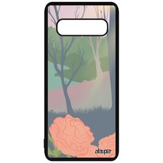 Чехол на смартфон Samsung Galaxy S10 Plus, "Лесные розы" Пейзаж Свет Utaupia