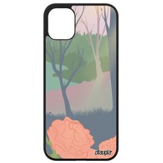 Чехол на смартфон iPhone 11, "Лесные розы" Озеро Дерево Utaupia