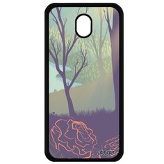 Чехол на смартфон Galaxy J7 2017, "Лесные розы" Розы Пейзаж Utaupia