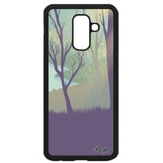 Чехол на смартфон Galaxy A6 Plus 2018, "Лесные розы" Лес Свет Utaupia