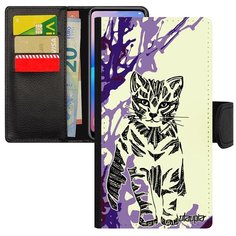 Чехол книжка на смартфон iPhone SE 2020, "Кот" Cat Пушистый Utaupia