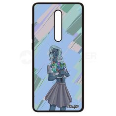 Чехол на смартфон Xiaomi Mi 9T Pro, "Девушка и цветы" Манга Модель Utaupia