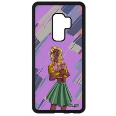 Чехол на смартфон Samsung Galaxy S9 Plus, "Девушка и цветы" Букет Розы Utaupia