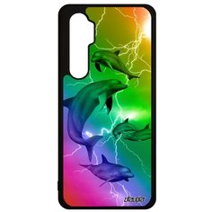 Чехол на смартфон Mi Note 10 Lite, "Дельфины" Морские Океан Utaupia