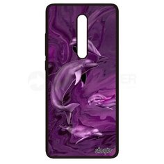 Чехол на смартфон Xiaomi Mi 9T Pro, "Дельфины" Океан Морские Utaupia