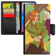 Чехол книжка на смартфон Samsung Galaxy A40, "Фокусник" Девушка Эльф Utaupia