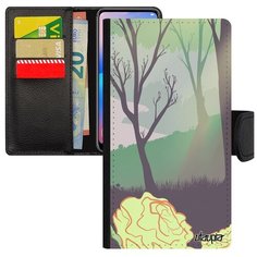 Чехол-книжка на смартфон iPhone X, "Лесные розы" Свет Дерево Utaupia