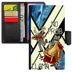 Чехол-книжка на смартфон iPhone SE 2020, "No prob lama" Лама драма Юмор Utaupia