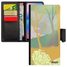 Чехол-книжка на смартфон P30 Lite, "Лесные розы" Дерево Озеро Utaupia