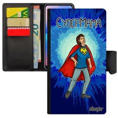 Чехол книжка на смартфон Apple iPhone SE 2020, "Супермама" Герой Семья Utaupia