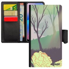 Чехол-книжка на смартфон P20 Lite, "Лесные розы" Пейзаж Свет Utaupia