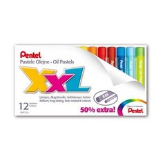 Пастель масляная XXL, 12 цветов Pentel