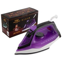 УТЮГ "МАТРЁНА" MA-045 2200 ВТ ПОДОШВА ТЕФЛОН. (1/10) ФИОЛЕТОВЫЙ