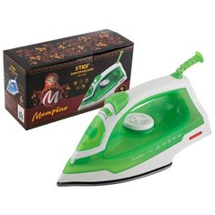 УТЮГ "МАТРЁНА" MA-046 2200 ВТ ПОДОШВА ТЕФЛОН. (1/10) ЗЕЛЕНЫЙ