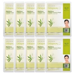 Маска косметическая для лица Dermal коллагеновая, с экстрактом бамбука 10шт