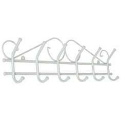 ВЕШАЛКА НАСТЕННАЯ "АЖУР 6" (6 КРЮЧКОВ) 710*80*210 ММ БЕЛОЕ СЕРЕБРО (1/5) ВНА 201БС ЗМИ