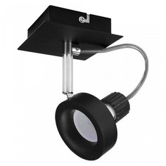 Спот Lightstar, 1х50W, хром, размеры (мм)-100x100x170, плафон - черный