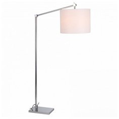 Торшер ST-Luce, 1х60W, хром, размеры (мм)-1270х390х2220, плафон - белый
