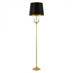 Торшер ST-Luce, 1х40W, латунь, размеры (мм)-350x1 560, плафон - золото, черный