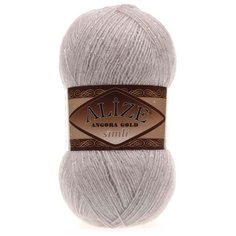 Пряжа Alize Angora Gold Simli, 20 % шерсть, 75 % акрил, 100 г, 500 м, 168 белая зима