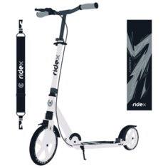 Самокат Ridex 2-колесный Legacy 250/200 мм, ручной тормоз, белый