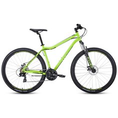 Велосипед 29" Forward Sporting 29 2.0 disc ярко-зеленый/чёрный 20-21 г рама 17" RBKW1M19G010