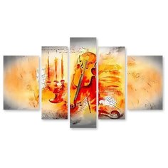 Модульная картина на холсте "Огненная скрипка" 90x54 см Modulka.Ru