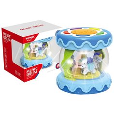 Игрушка развивающая Haunger Барабан-карусель (свет,звук) голубой Huanger