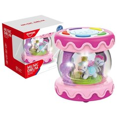 Игрушка развивающая Haunger Барабан-карусель (свет,звук) розовый Huanger