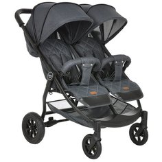 Коляска для двойни Pituso Duocity колеса Air Black/Черный